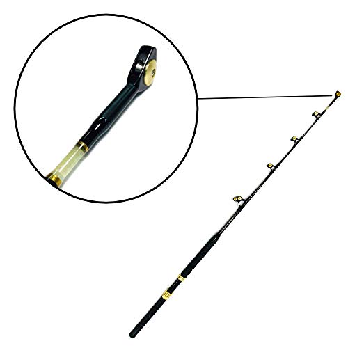 EAT MY TACKLE 50 Wide 2 Speed Fishing Reel with 160-200 Pound Tournament Rod