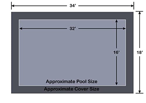 Loop-Loc Aqua-Xtreme Mesh 16' x 32' Rectangle Pool Safety Cover Navy