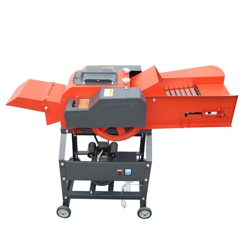 INTSUPERMAI Hay Cutter Pulverizer Grass Crusher 4-Blade Machine Red