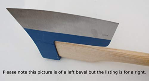 Wisemen Trading Muller Big and Long Broad Axe Ash Handle Left Bevel Natural Forged