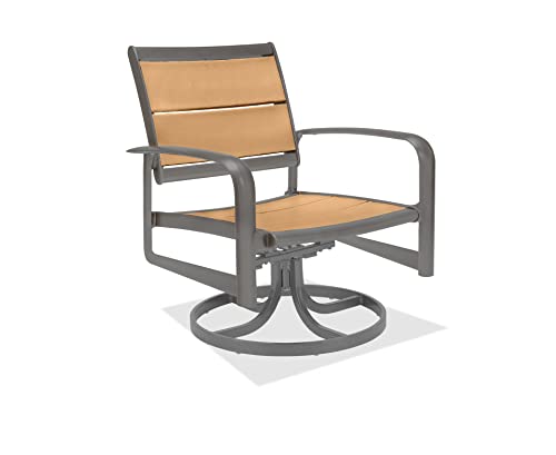 Winston Harper Swivel Rocker Lounge Chair Natural FSC Teak
