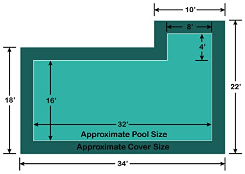 Loop-Loc 16' x 32' Rectangle Pool Safety Cover Super Dense Mesh Green