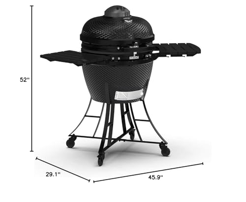 PIT BOSS Kamado BBQ Ceramic Grill Cooker 22 Inch Black
