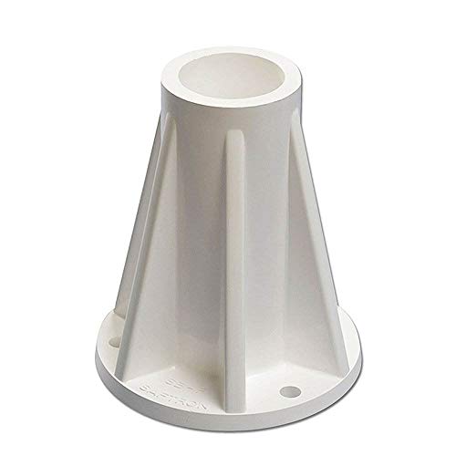 SAFTRON 3 Step High Impact Polymer Pool Ladder with Surface Mounting Base 2 Pack White