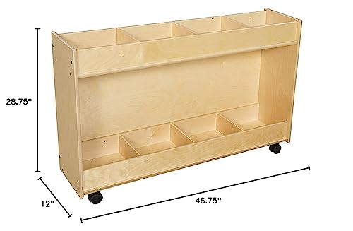 Contender Birch Montessori Kids' Bookcase Display Stand Natural