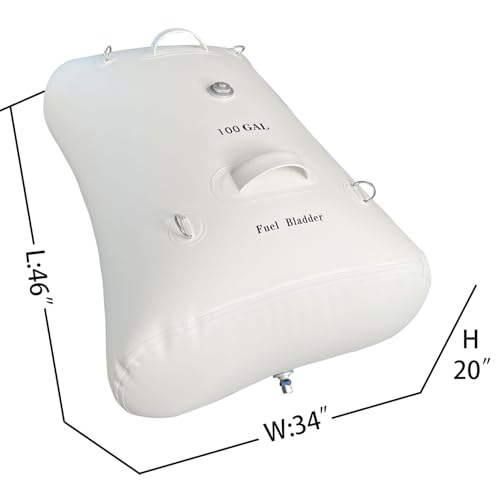 Luoweikadeng 100 Gallon Fuel Bladder Emergency Tank for Fishing, Boating, Yachting, and Marine Trips