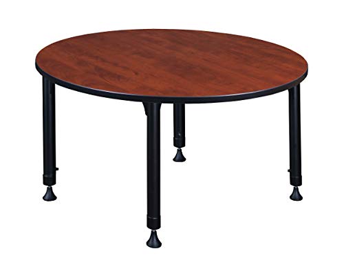 Regency Height Adjustable Round Classroom Table 48" Sangria