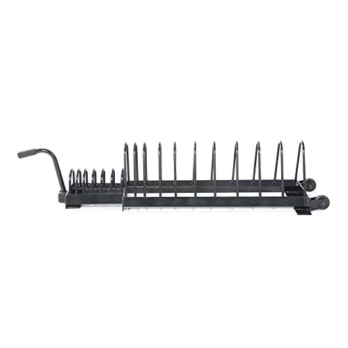 Power Systems Horizontal Plate Rack with Handle and Wheels Black