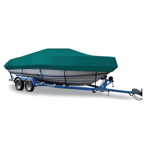 Eevelle Windstorm Bass Boat Cover with Wide & Outboard Motor Teal Green 17'6"L x 90"W