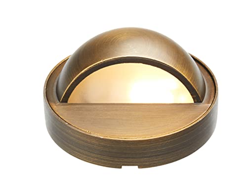 VOLT Solid Brass 12V LED Outdoor Deck Light 6-Pack Kit with 150W Transformer Bronze
