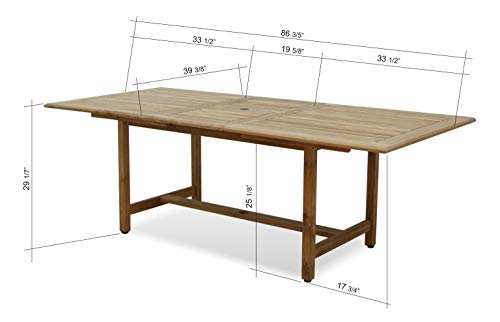 Amazonia Lantana 11-Piece Deluxe Patio Dining Set Teak Wood Gray