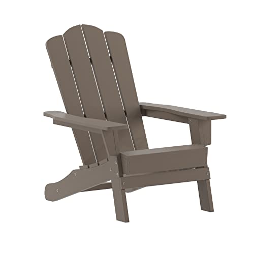 Taylor & Logan Nellis Adirondack Chair Set of 4 Weather Resistant HDPE Brown