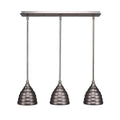 Toltec Lighting 3-Light Mini Hang Straight Swivel Pendant Brushed Nickel