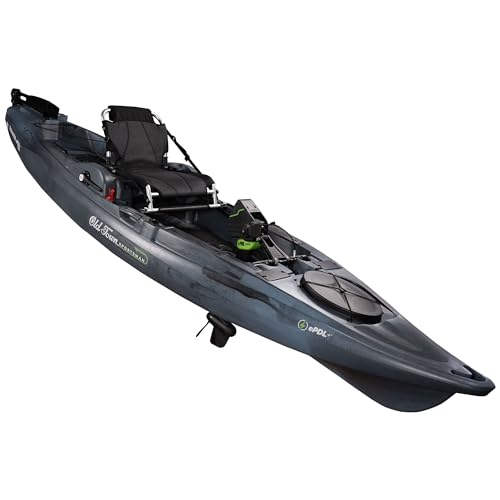 Old Town Sportsman BigWater ePDL+ 132 Power Assist Pedal Fishing Kayak Steel Camo