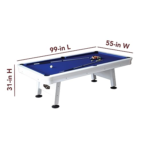 Hathaway Alpine 8-ft Outdoor Pool Table White