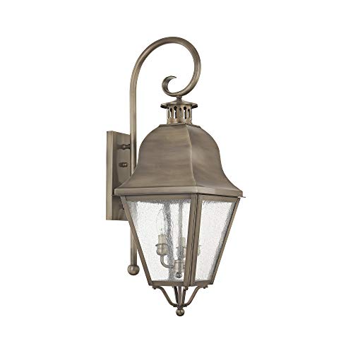 Livex Amwell 3 Light 32 Inch Outdoor Wall Lantern Bronze