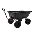 Yutrax Towable Poly Cart WW16P, 16 cu. ft. Capacity, Easy Dump, Black