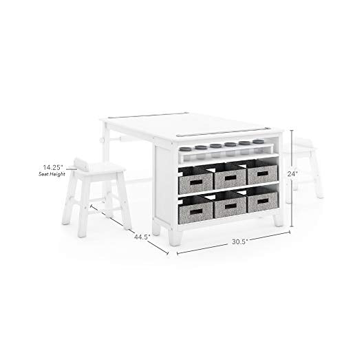 Martha Stewart Kids' Art Table and Chair Set Creamy White