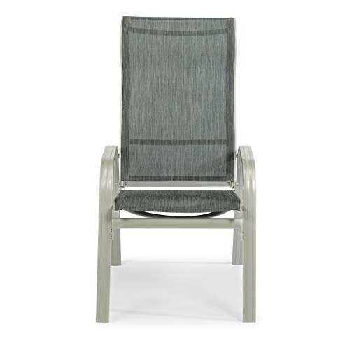 Homestyles 5 Piece Outdoor Dining Set 48" Table Grey