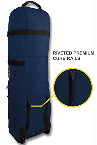 CaddyDaddy First Class Premium Soft-Sided Travel Cover Blue w/North Pole