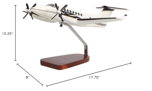 High Flying Models Beechcraft King Air B-350 Mahogany Sculpture Multicolor