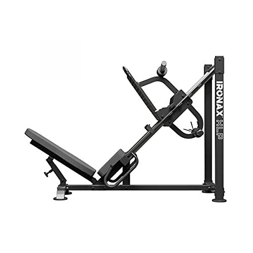 IRONAX XLP Leg Press - 45 Degree Angled Machine Compact for Fitness Black