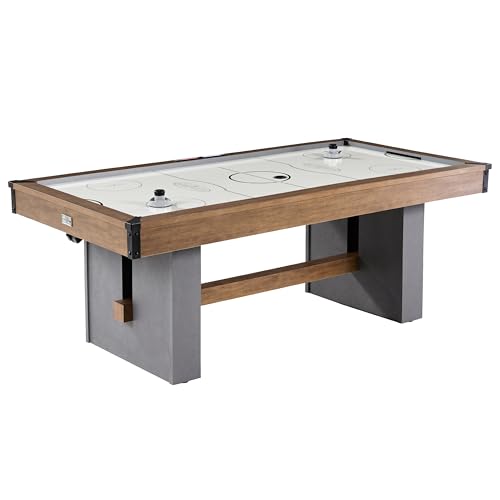 Barrington Billiards Urban 7' Air Hockey Table with Pusher & Puck Set Brown/Gray