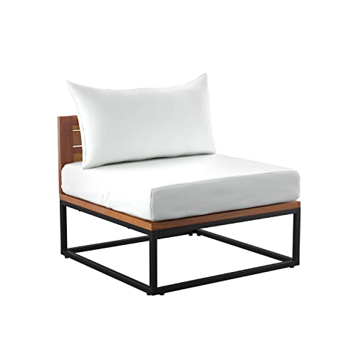 SEI Furniture Taradale Outdoor Coffee Table and Loveseat Set 2pc White