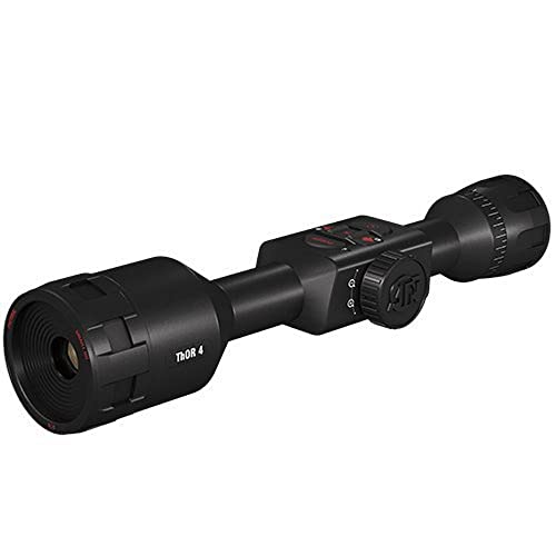 ATN ThOR 4 Thermal Rifle Scope 1.25-5x 384x288 with WiFi, Image Stabilization, Range Finder, Ballistic Calculator, Black