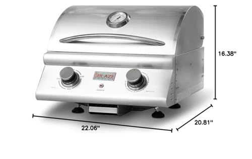 Blaze Outdoor Products 21-Inch Portable 1500 Watt Electric Grill Stainless Steel