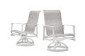 Winston Aspen Sling 2 Pack Ultra High Back Swivel Rocker Dining Chairs Coastal Mist