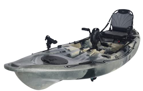 Riot Kayaks Mako 10 Angler Fishing Yak with Impulse Pedal Drive Jungle-Camo