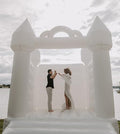 Pogo Bounce House White Inflatable Wedding Castle 13x12x14.5 ft