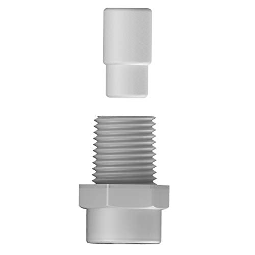 Tefen Plastic Fog Nozzle with Poly Filter Misting 1/8" NPT 1 GPH Grey 1000 Pack