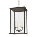 Troy Lighting Zuma 4 Light Outdoor Pendant Black 27" Tall 15" Wide