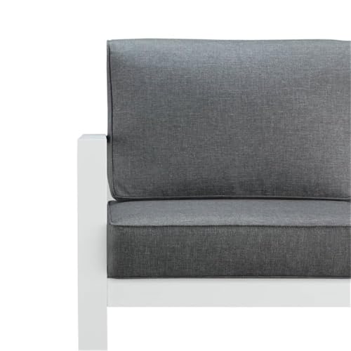 Home Square 3-Piece Patio Set with 2 Chairs & Loveseat White