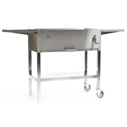 IG Charcoal BBQ IG693247 Stainless Steel Barbeque Grill Silver