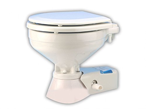 Jabsco Manual to Electric Marine Toilet Conversion Kit with Intake Pump, Quiet Flush, 24 Volt, 15 Amp White
