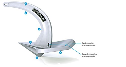 Rocna Vulcan Galvanized Anchor 88 lbs 40 kg One