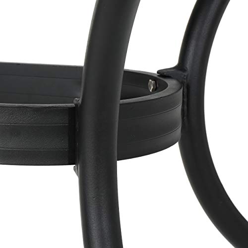 Christopher Knight Home Cayman Outdoor 6-Seater Cast Aluminum Dining Set 7-Pcs Black Sand