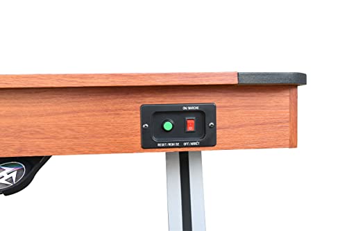 Hathaway Dorsett 60-in Air Hockey Table LED Scoring Wood Grain/Silver/Black