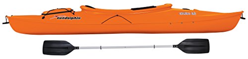 Sun Dolphin Aruba 10-Foot Sit-In Kayak with Paddle Tangerine