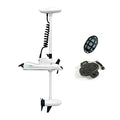 PARKHO HASWING Electric Trolling Motor 24V 80LB 60 Inch Shaft White w/ Remote Control + Foot Controller