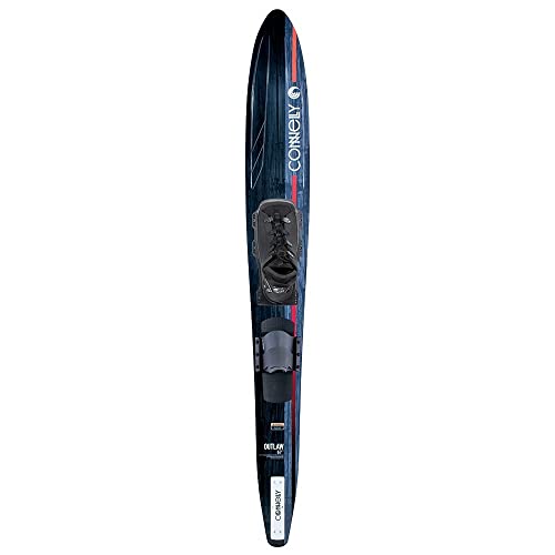 Connelly Slalom Waterski - Outlaw 65 - Swerve Front Binding W/Rear Toe Strap Red