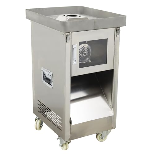 INTSUPERMAI Commercial Meat Grinder 8MM Stainless Steel Electric Mincer 400KG/H Silver
