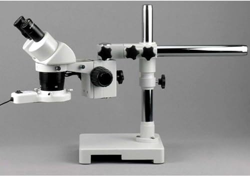 AmScope Binocular Stereo Microscope WH10x Eyepieces 5X-45X Magnification White