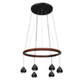 Besa 6 Light 12V Pendant Rustic Style Black