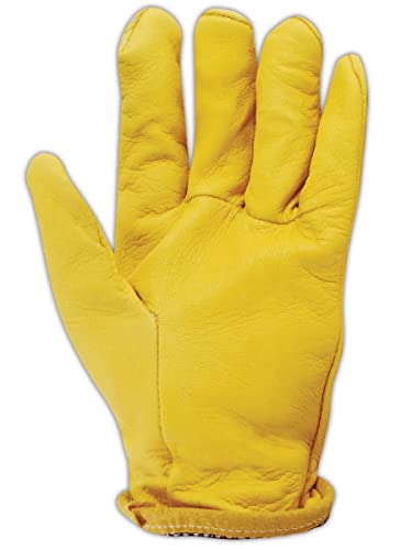 Magid Glove & Safety CutMaster XKS Lined Goatskin Leather Drivers Glove Cut Level 4 Medium Gold Pack of 12