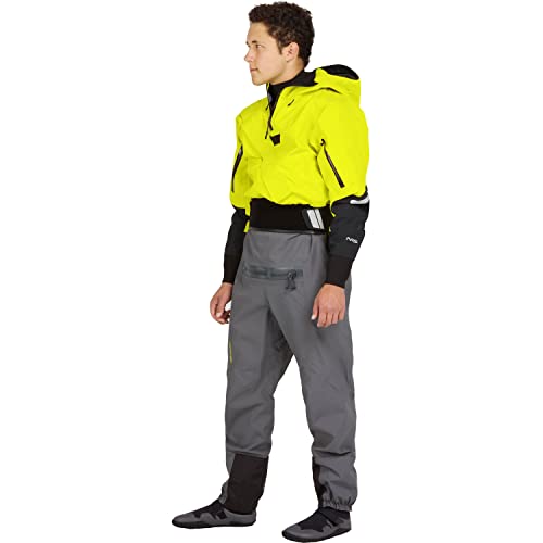 NRS Men's Navigator GORE-TEX Pro Semi-Dry Suit Chartreuse