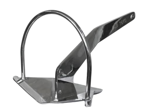MarineNow AISI 316 Stainless Steel Shovel Scoop Anchor with Roll Bar 66 lb